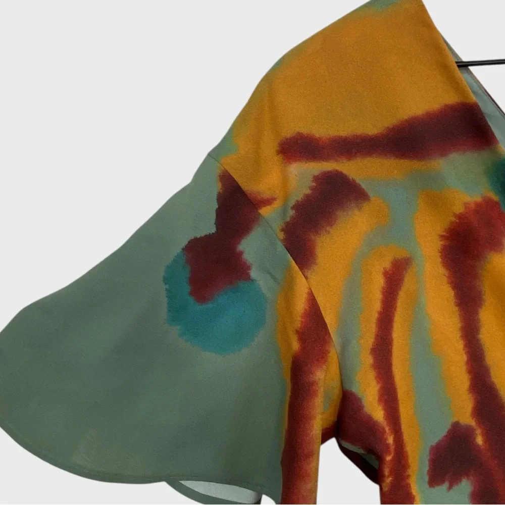 Altuzarra NEW Pelopenese Tie Dye V Neck Midi Dress NWT Size 36 - Picture 5 of 11